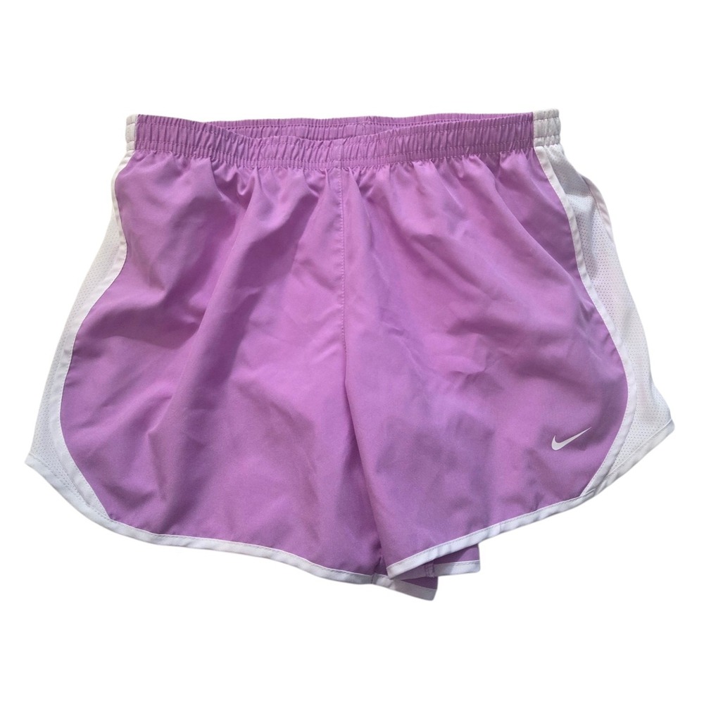 Nike Dri-FIT Tempo Big Kids Girl's Lavender White Running Active Shorts XL 14-16